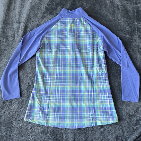 ✨Peter Millar Women’s Long Sleeve Plaid Shirt - Blue and Green - Picture 6 of 9